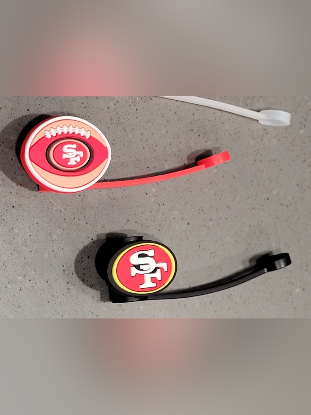 2pk San Francisco 49ers Straw Toppers for Stanley Tumblers